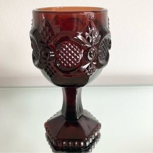Avon Cape Cod Collection Wine Goblet for “Presidents Club 1976”, Vintage, Red